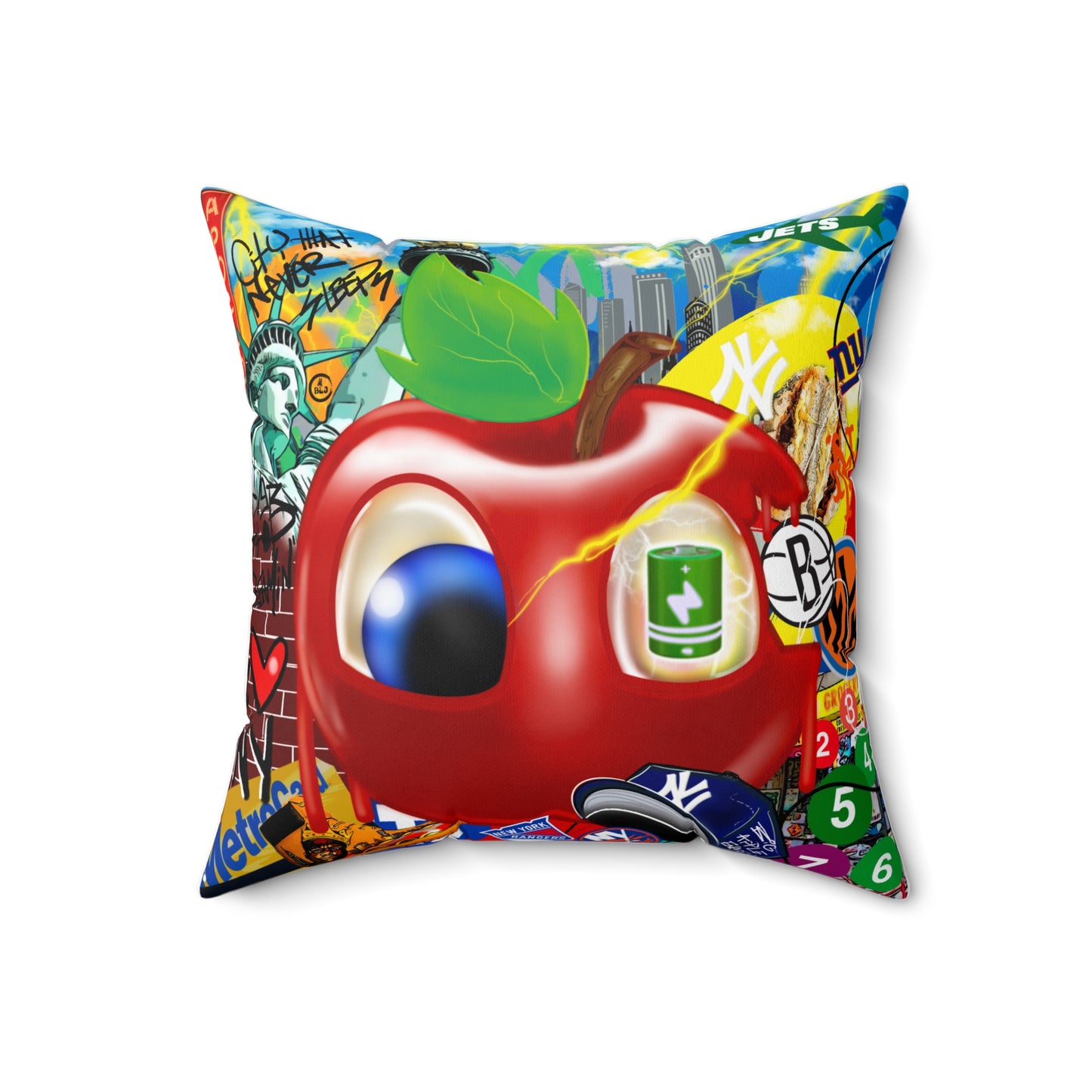 Big Apple Energy (NYC)Throw Pillow