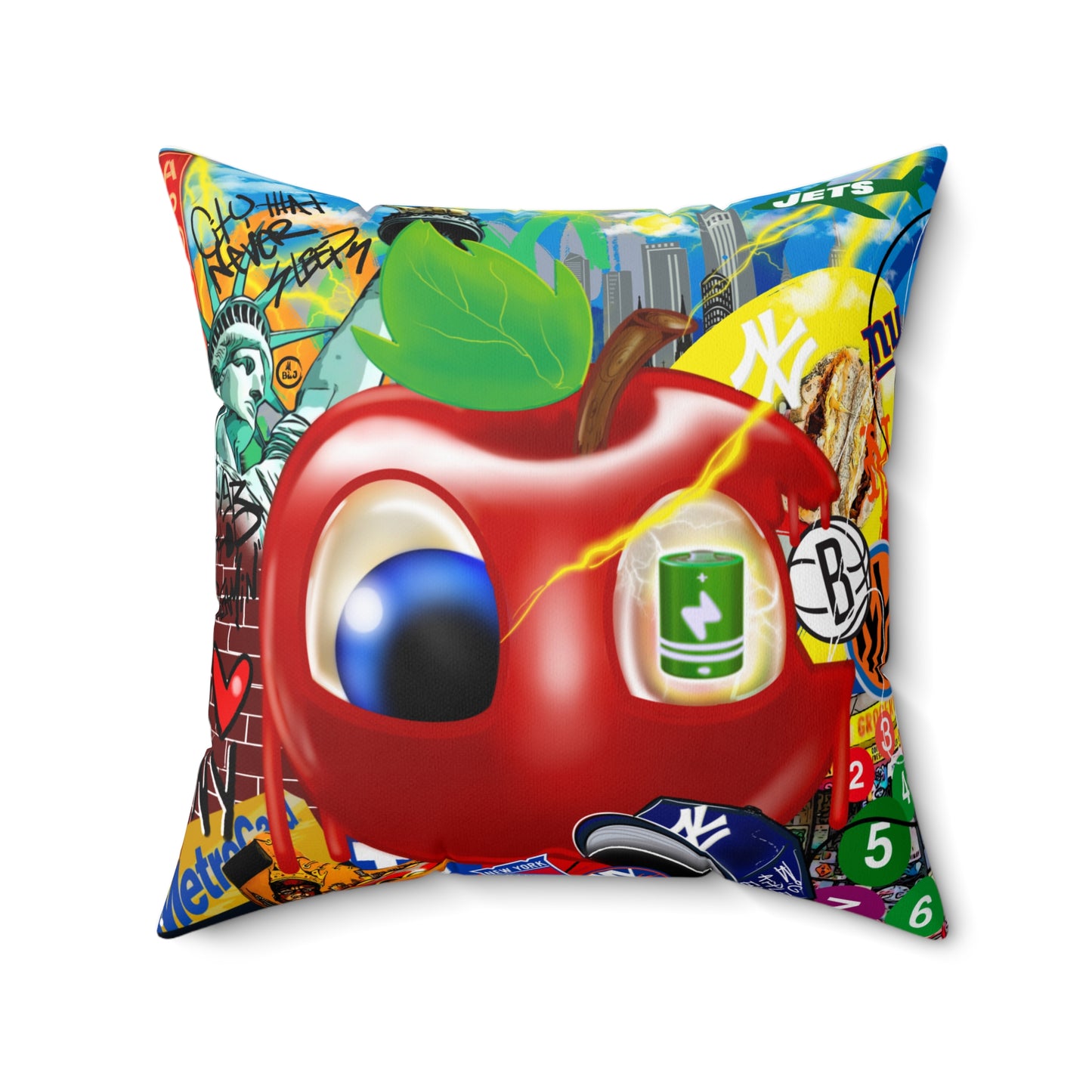 Big Apple Energy (NYC)Throw Pillow